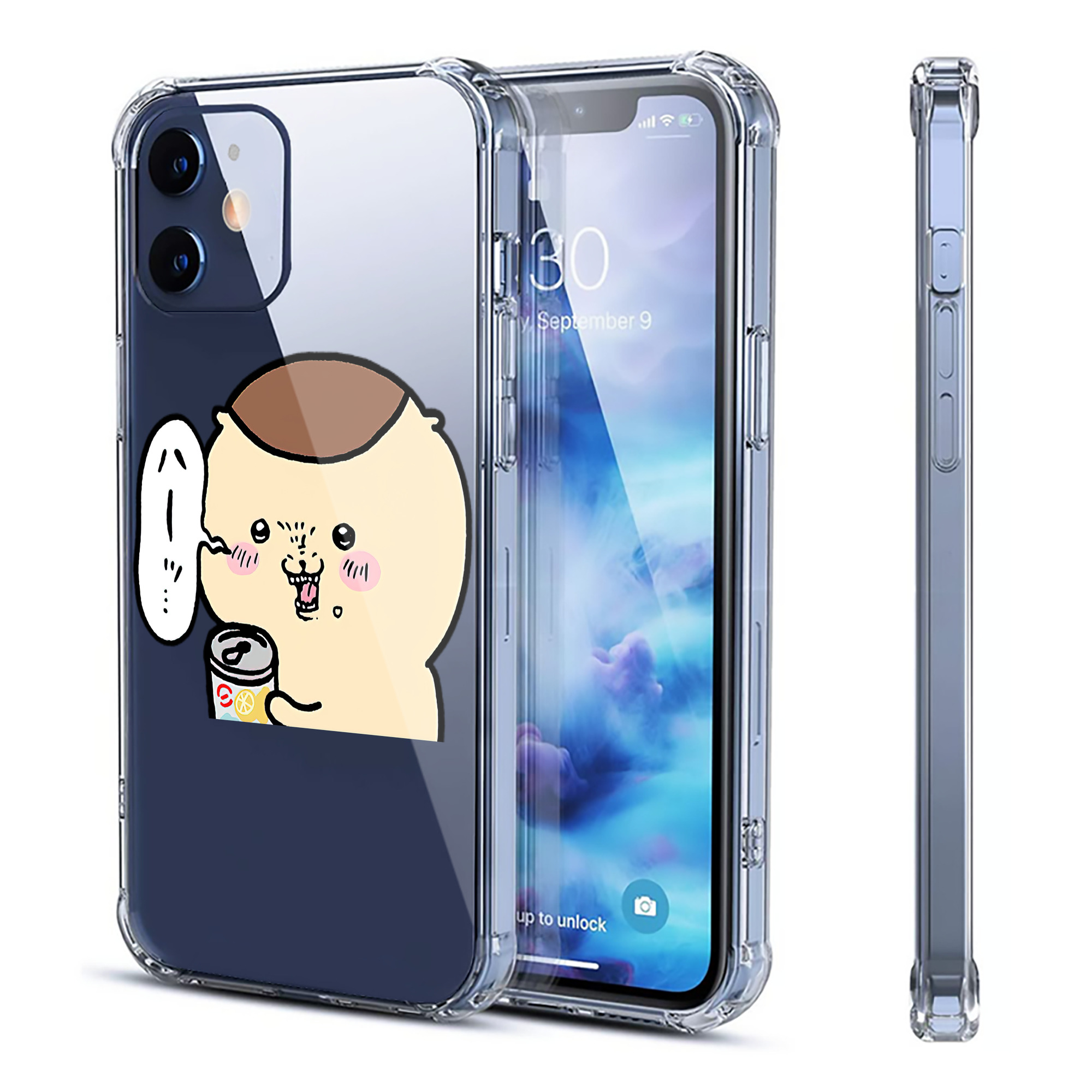 （画像用） ちいかわ くりまんじゅう Chii-kawa kuri manjū 【iPhone 12シリーズ対応】透明スマホケース（クリアソフトケース）